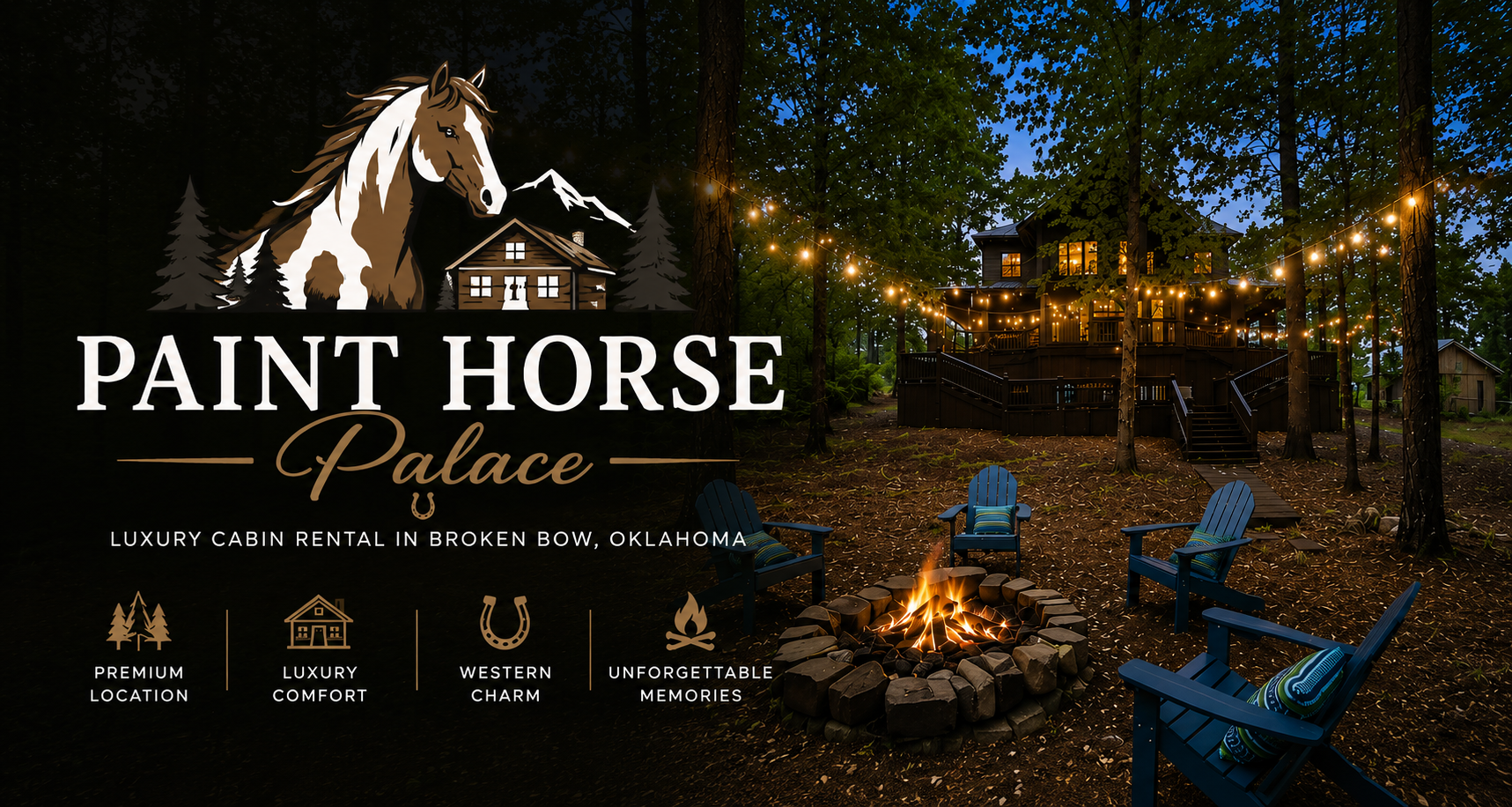 Paint Horse Palace — Luxury Cabin Rental in Broken Bow, Oklahoma